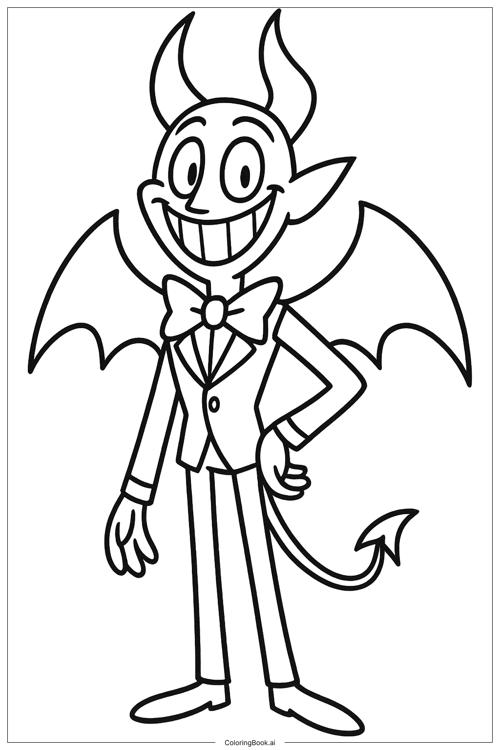 Lucifer 在 Hazbin Hotel著色頁