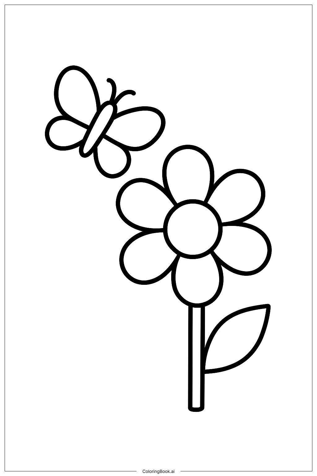  Página para colorir de Formas Fáceis no Jardim 