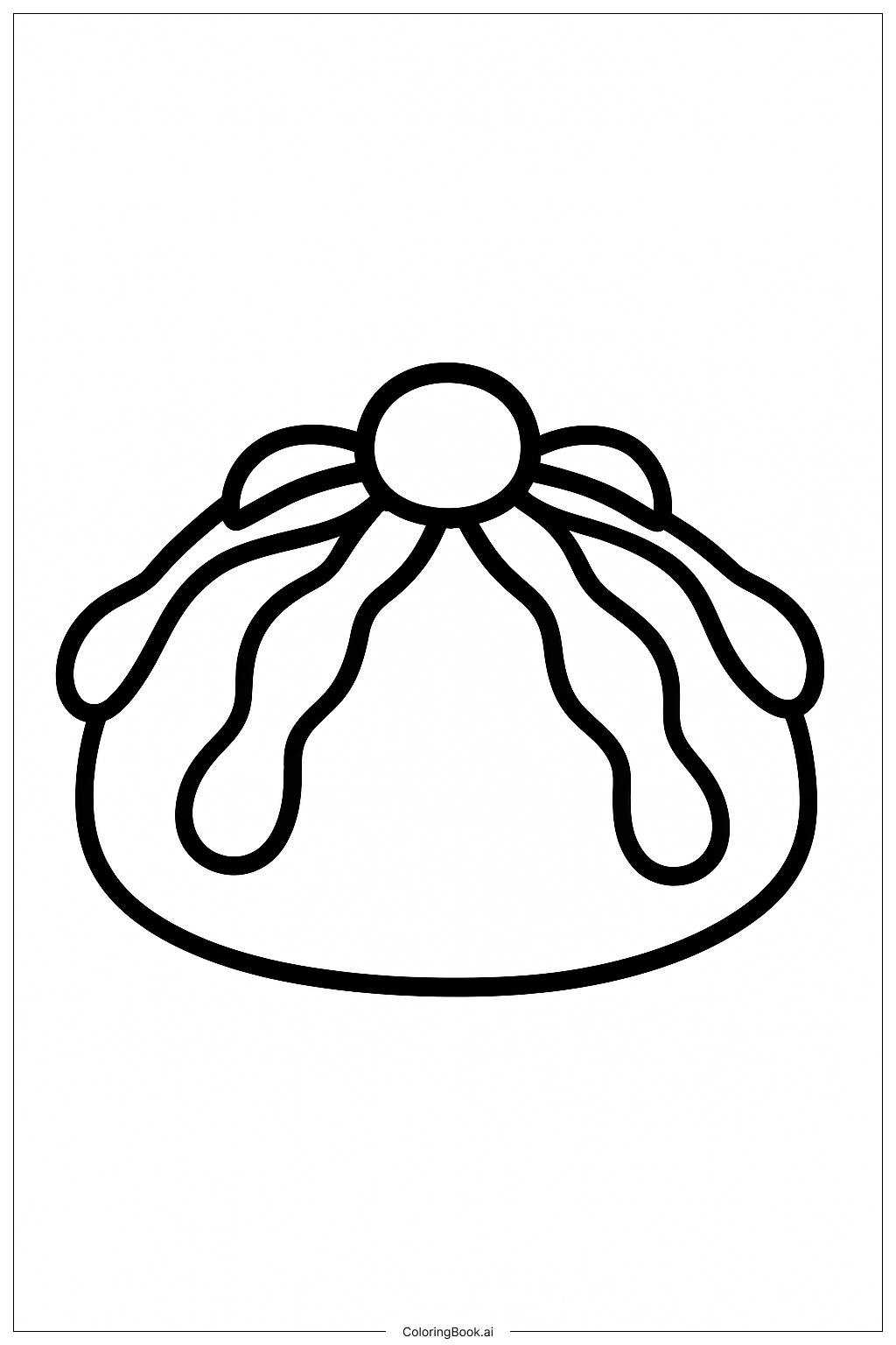  亡靈節麵包（Pan De Muerto）著色頁 