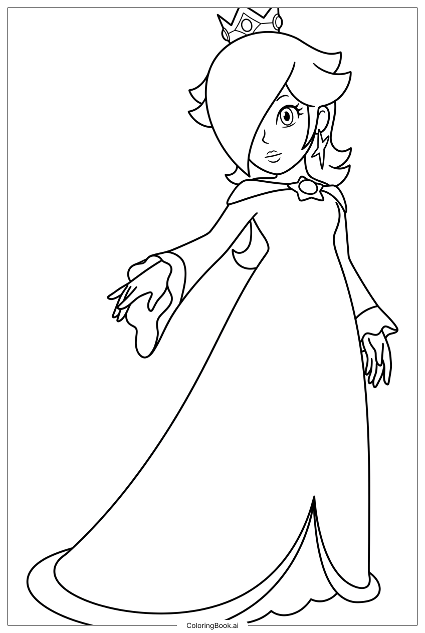  罗莎琳娜伸出手迎接填色页 