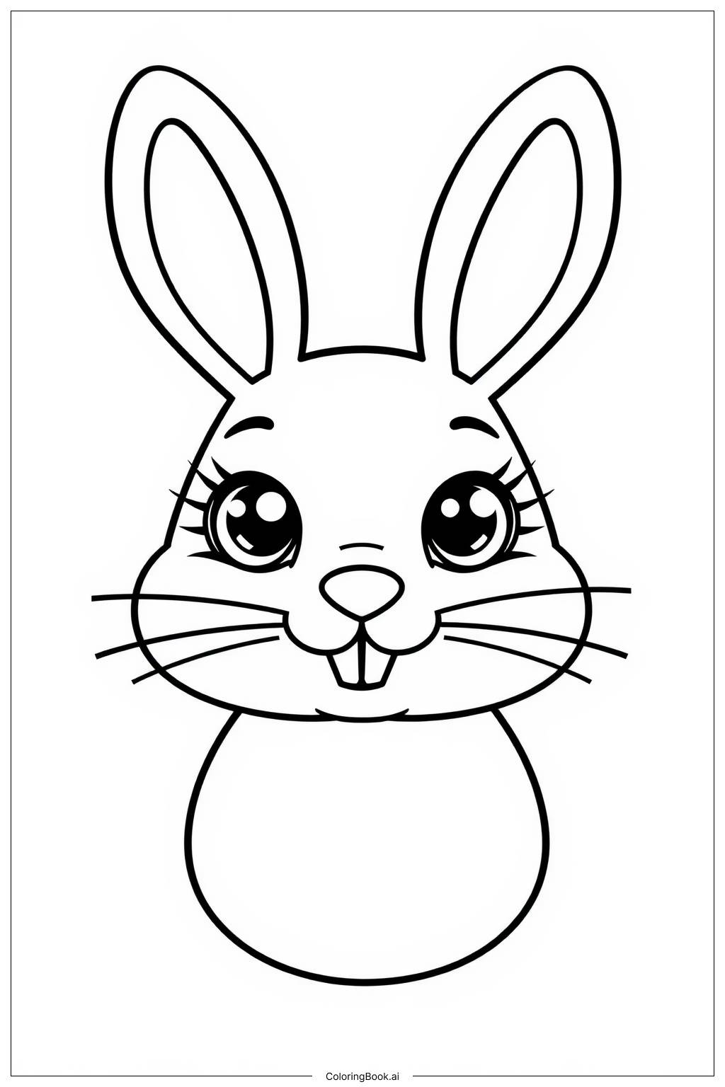  Easter Bunny Face Coloring Page 