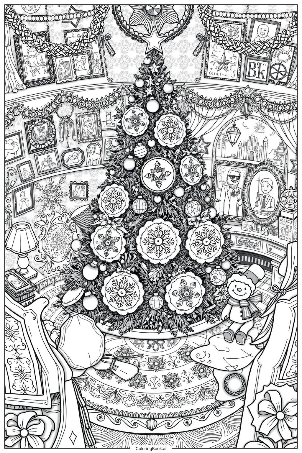  Christmas Tree Memory Making Coloring Page 