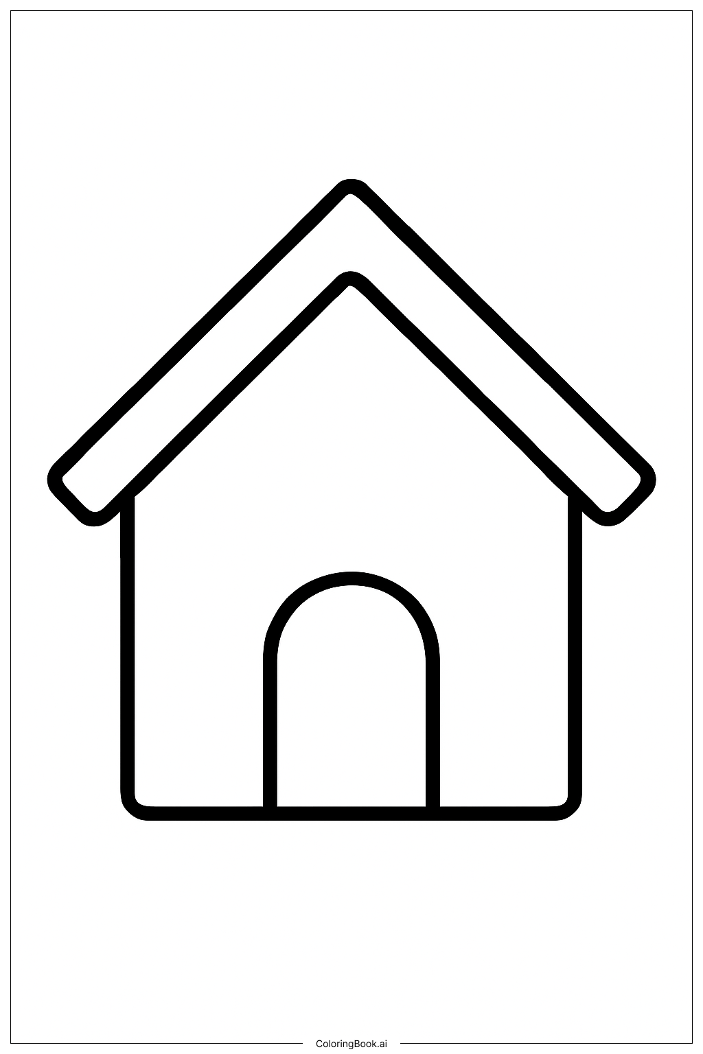  Basic Gingerbread House Shape Coloring Page 