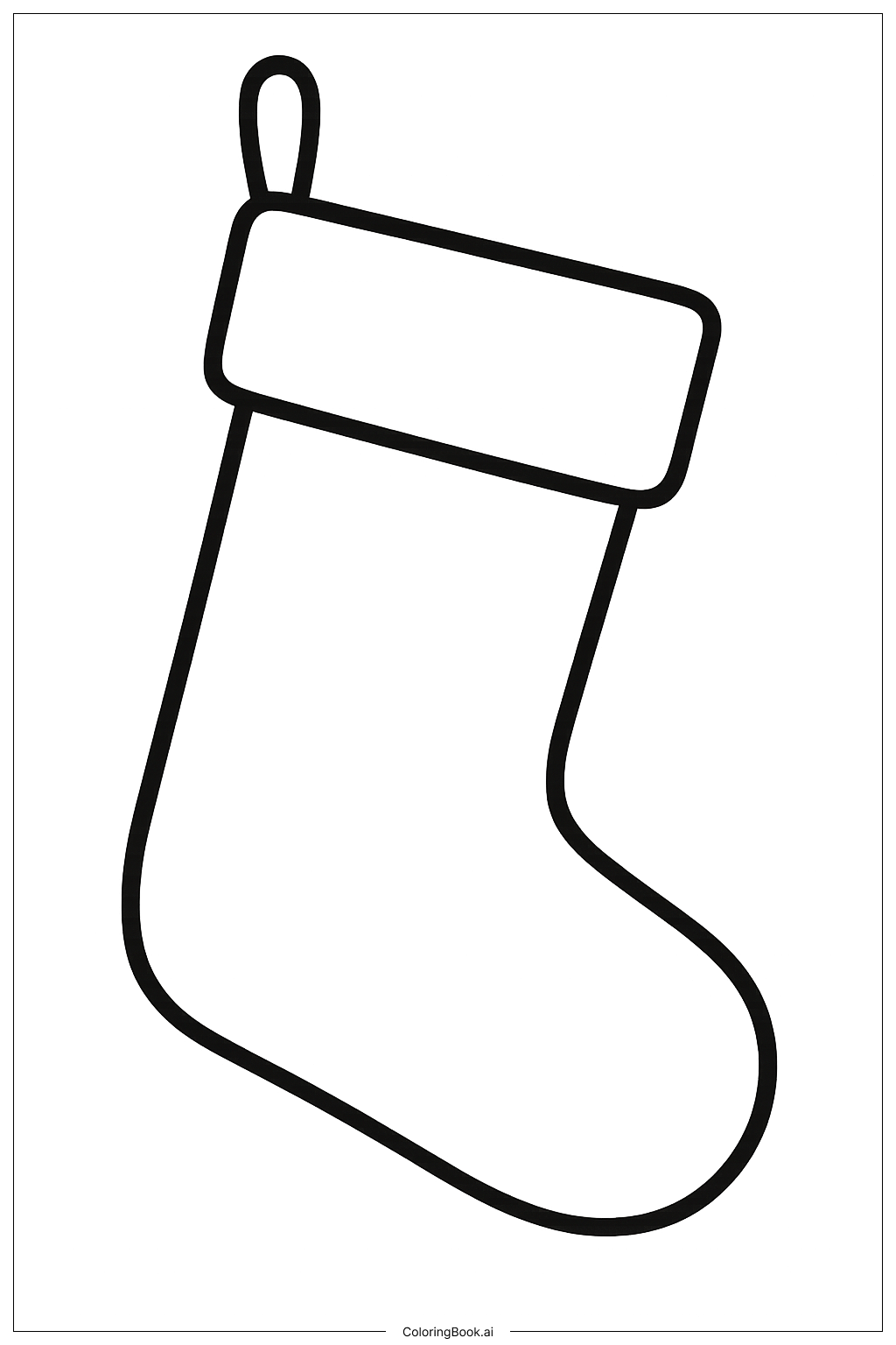  A Single Hung Stocking填色页 