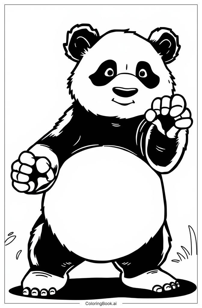  Página para colorir de Kung Fu Panda 