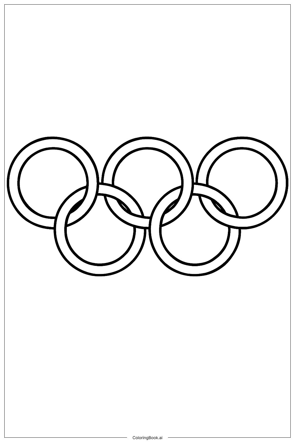 The Five Olympics Rings Coloring Page Free PDF PNG Printable 