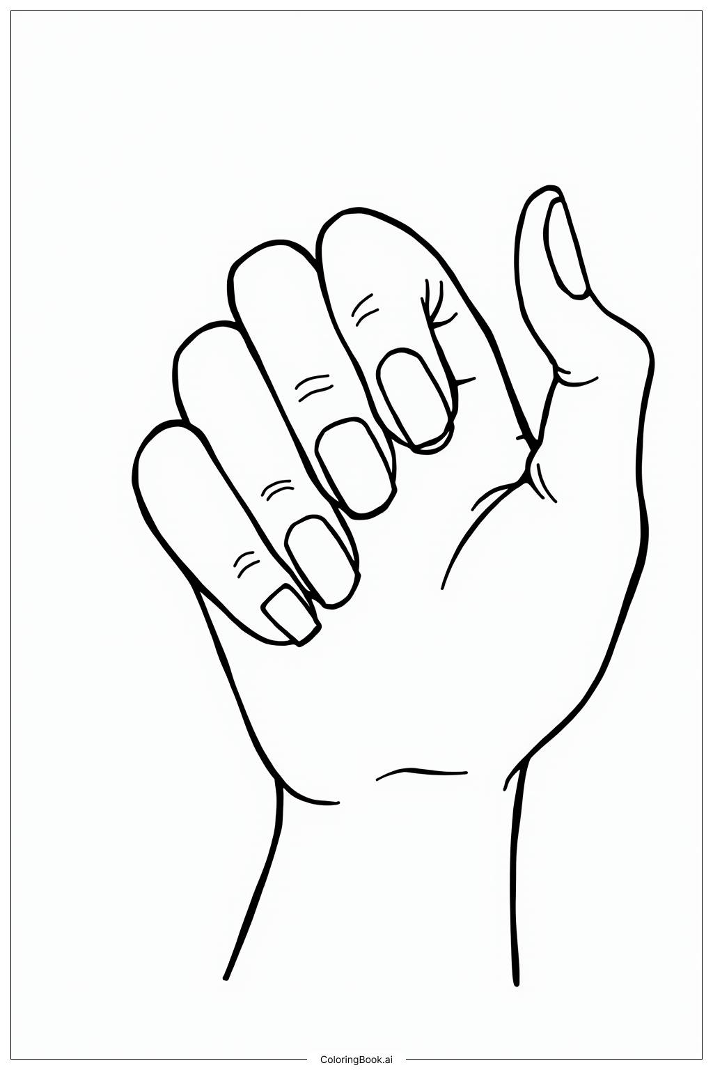  Nails and Matching Hand Accessories Coloring Page 