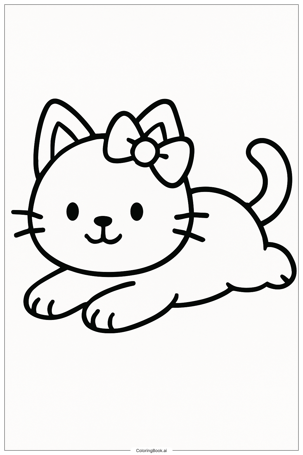  Gabby Cat Lying On Her Tummy Coloring Page 