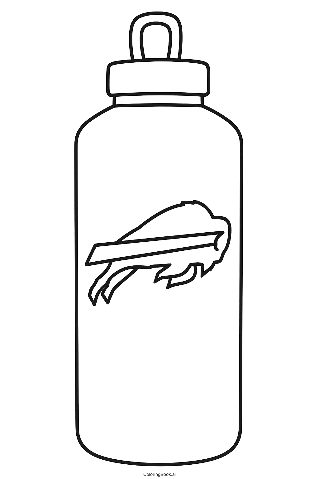  A Buffalo Bills Water Bottle Coloring Page 