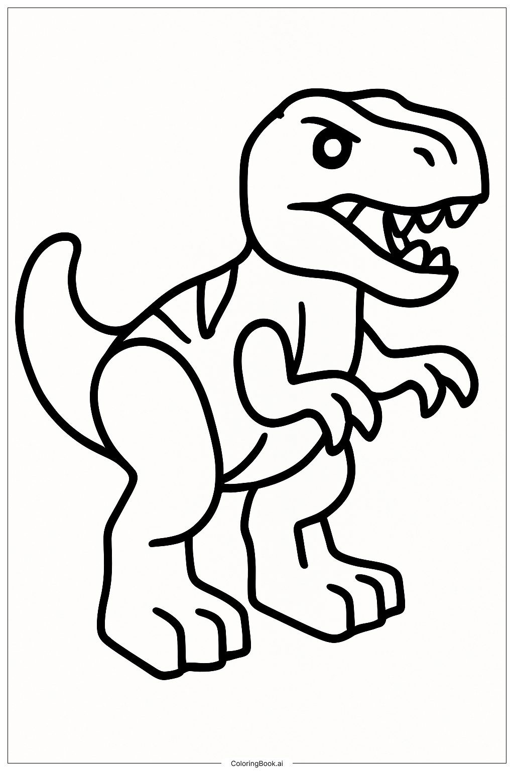  Página para colorir de Personagem Lego T-Rex 