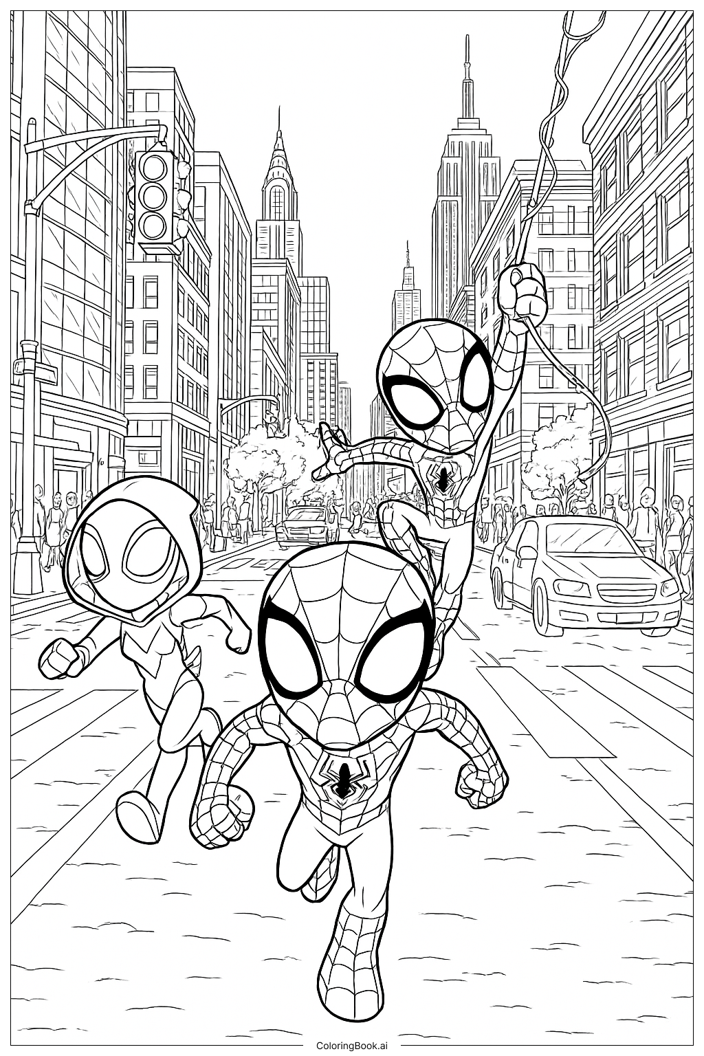 Spidey y sus increíbles amigos corren por la ciudad de Nueva York