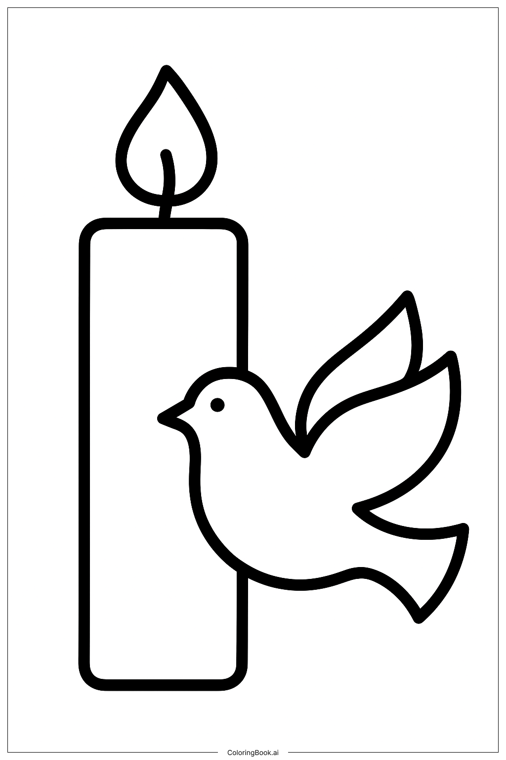  대림절의 희망 상징 색칠공부 페이지 