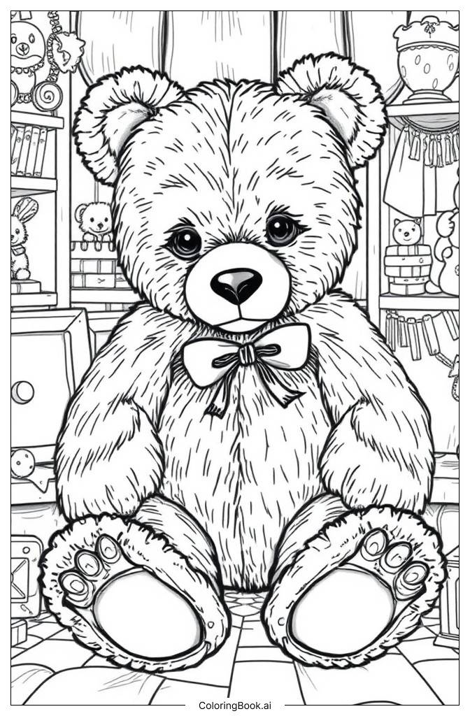  Teddy Bear Coloring Page 