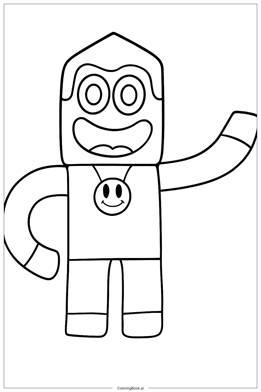 Página para colorir de HappyBuddy