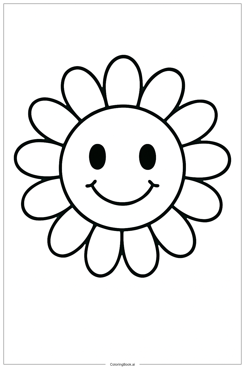  Lächelnde Herbstsonnenblume Ausmalseite 