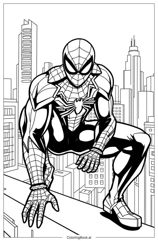  Página para colorear de Spider-Man: De Regreso a Casa 