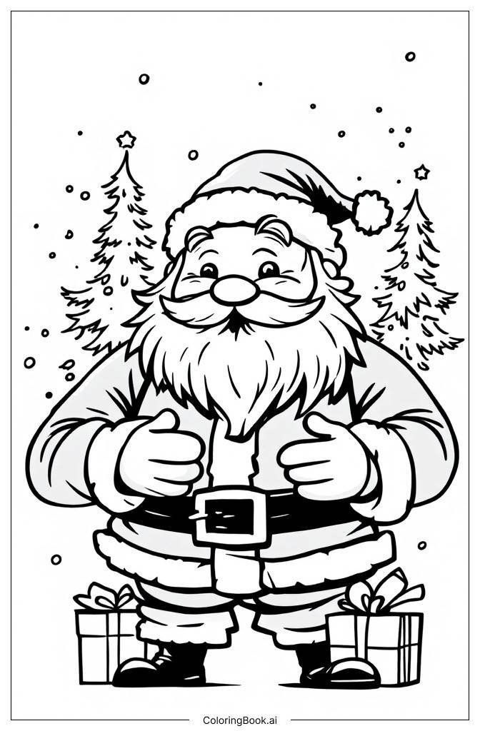  Santa's Gift Factory Coloring Page 