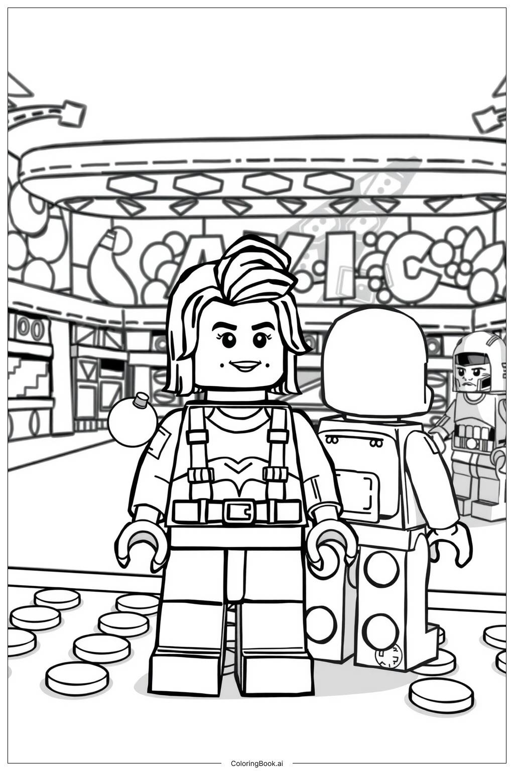  Lego Deep Sea Exploration with Submarine Coloring Page 