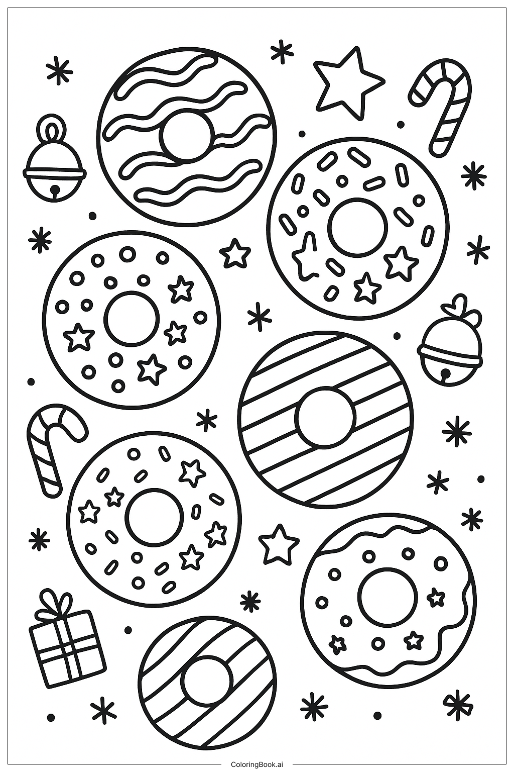  Dunkin Donuts Holiday Theme Donuts Coloring Page 