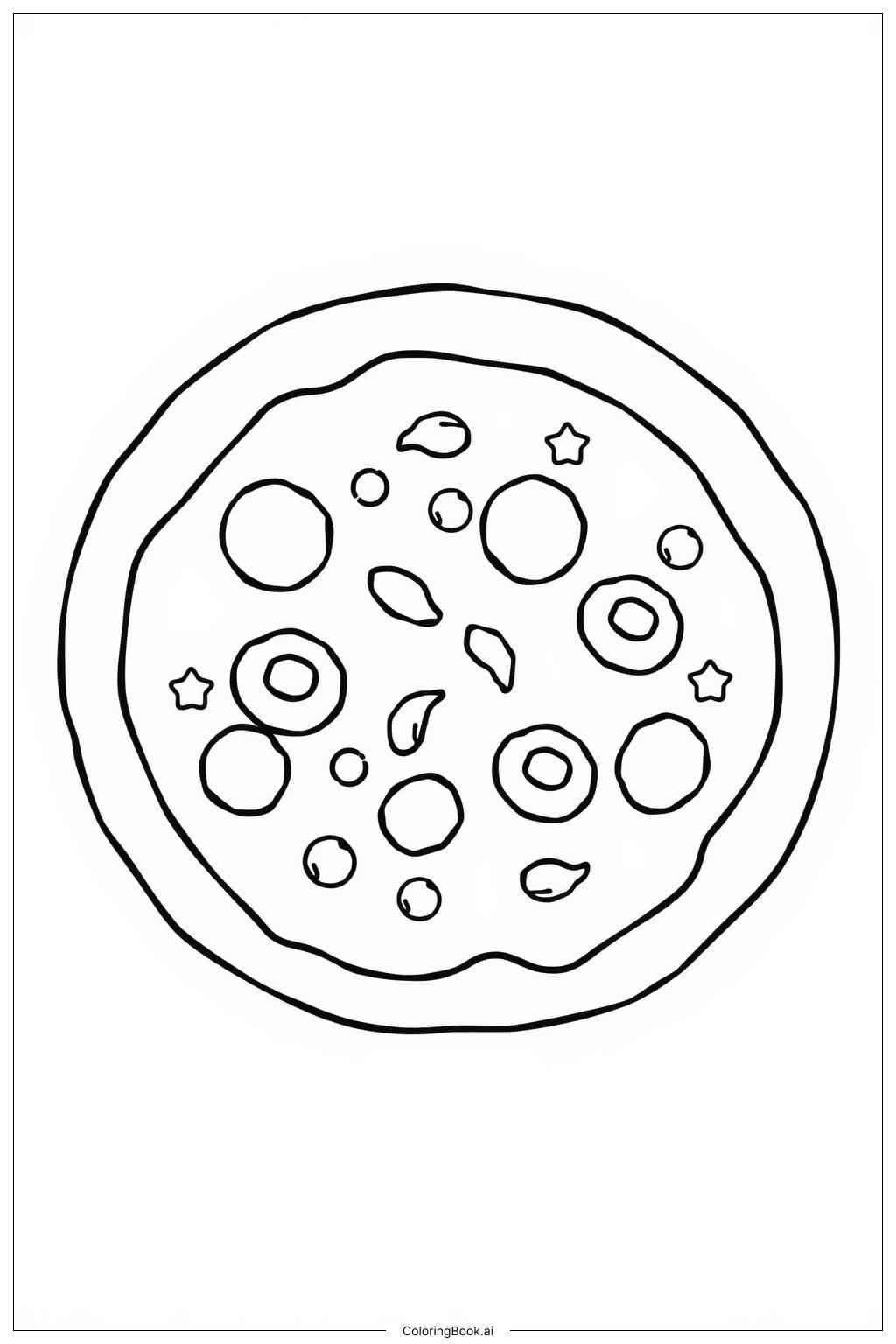  Pizza Slice with Melting Cheese Coloring Page 