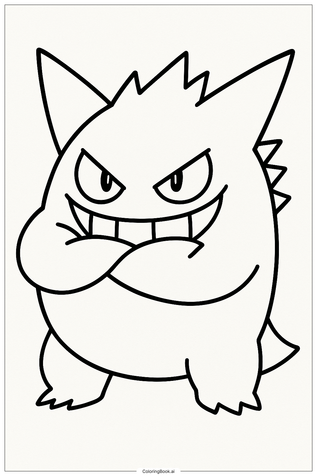  Page de coloriage Ectoplasma avec les bras croisés 
