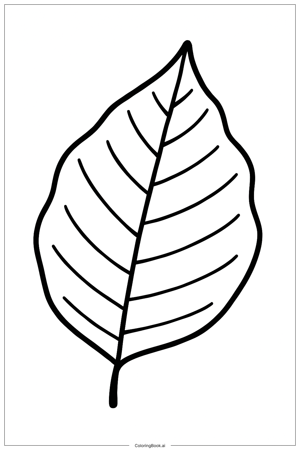 Basic Poinsettia Leaf Pattern Coloring Page