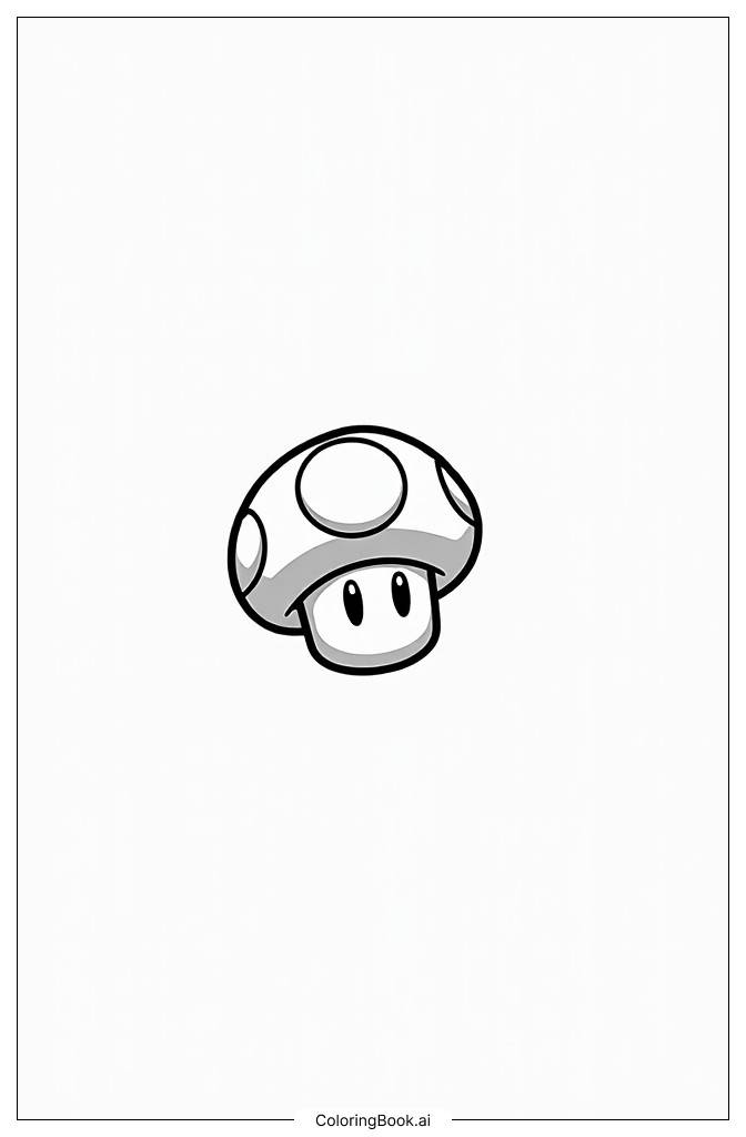  Página para colorear de Día de deportes de los hongos de Mario 