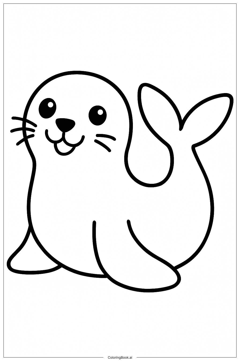 海洋中的顽皮海豹