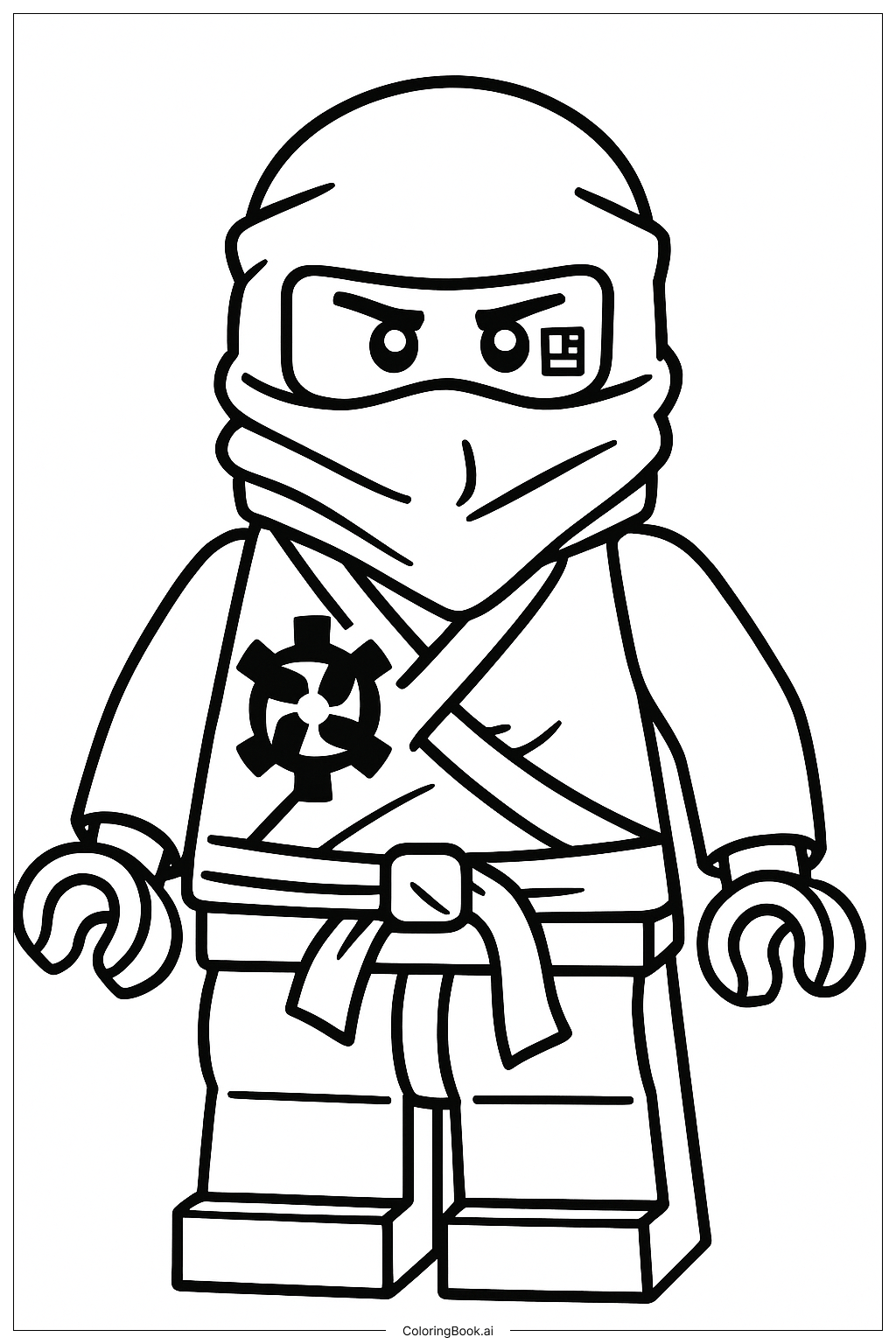 Ninjago Zane The Nindroid Portrait Ausmalseite 