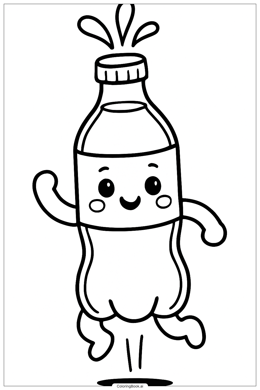 Página para colorear de Refresco Saltarín con un Chapoteo