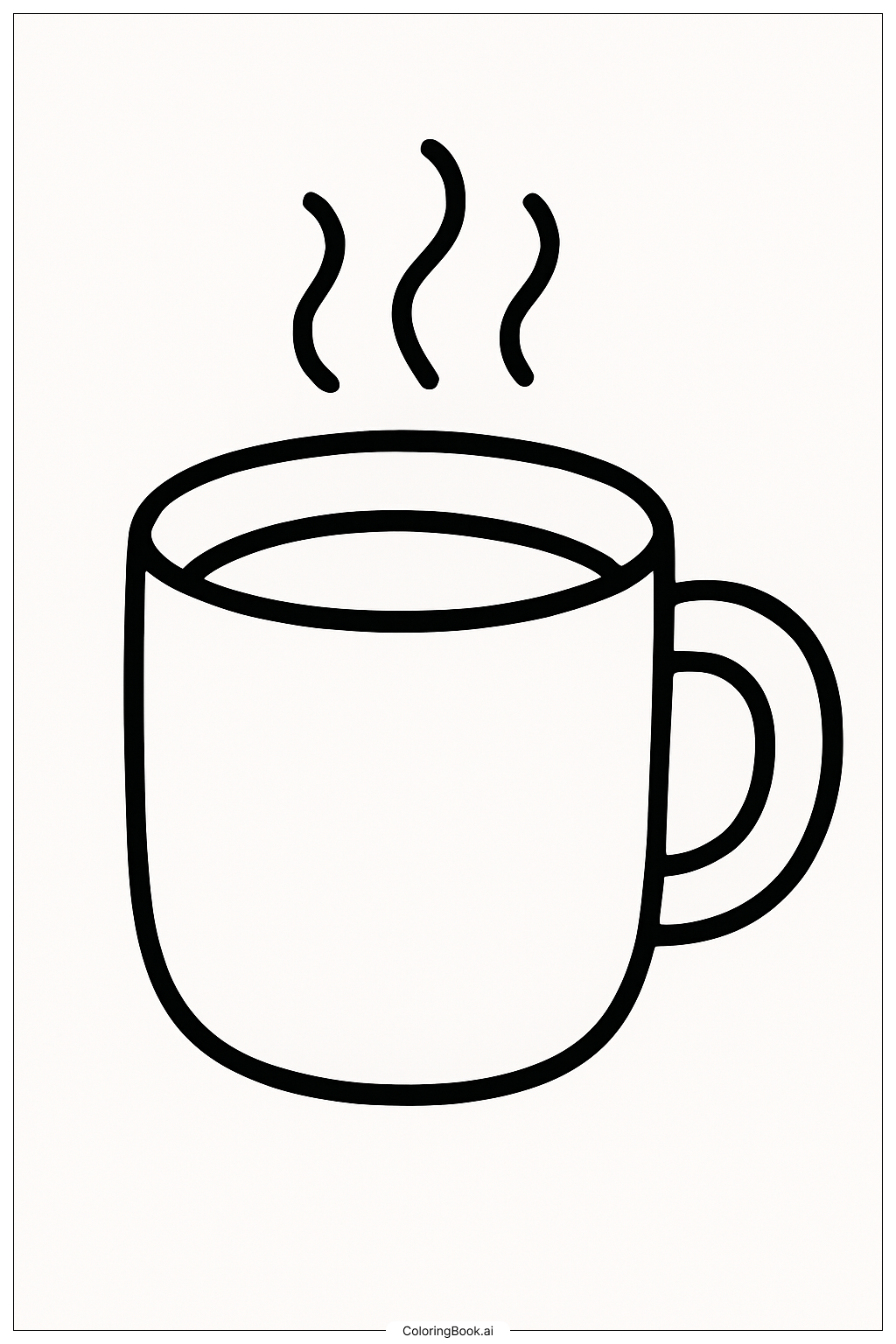  A Cozy Mug Of Hot Chocolate Coloring Page 