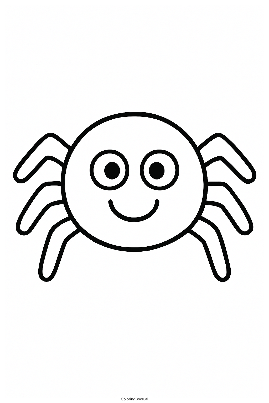  Eine niedliche Spinne für Halloween 2025 Ausmalseite 