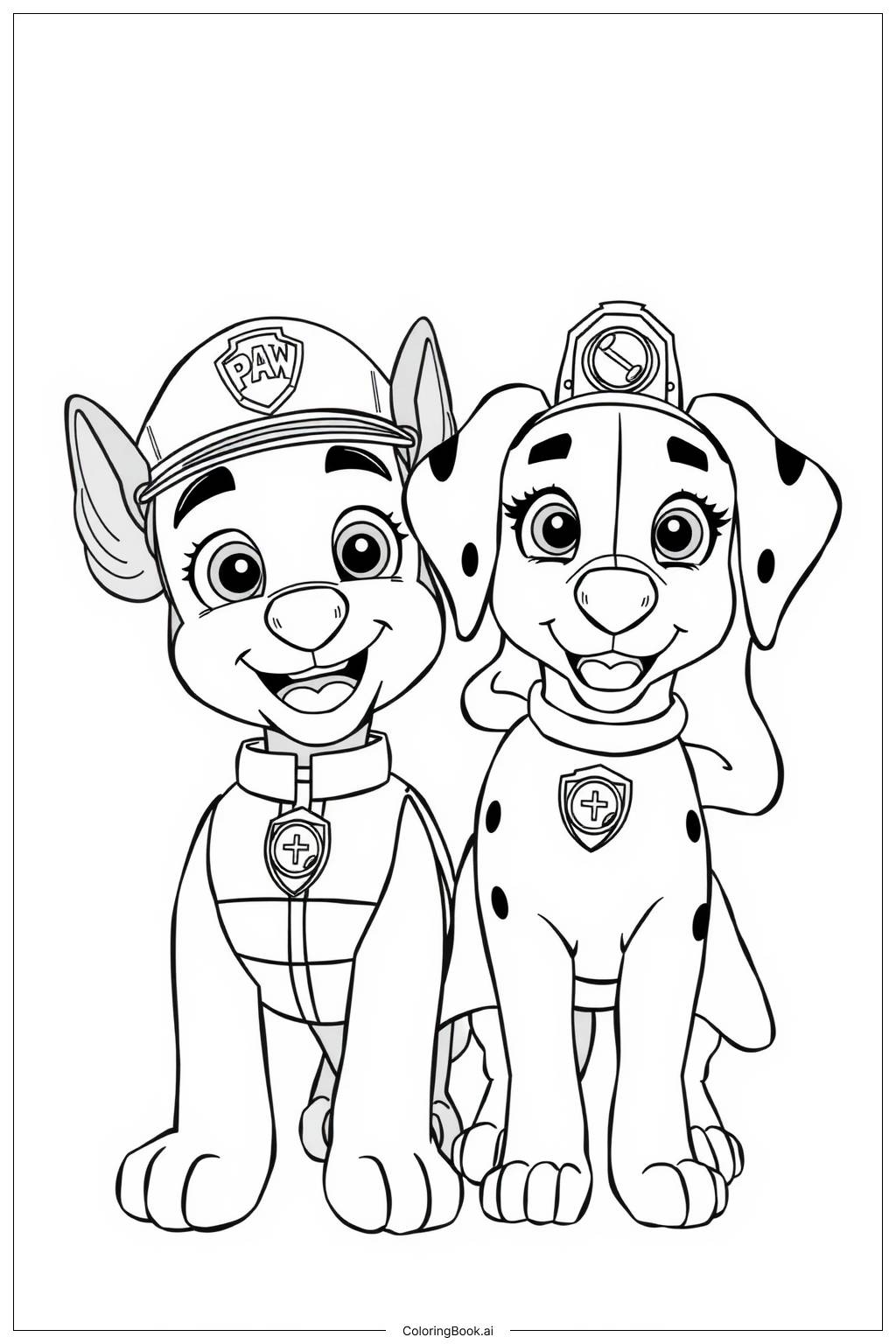  Página para colorear de Aventura de Halloween de Paw Patrol 