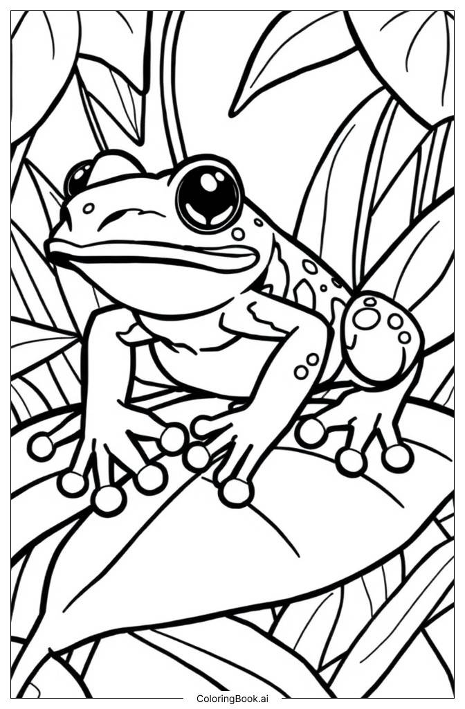  Page de coloriage grenouille dart empoisonnée 