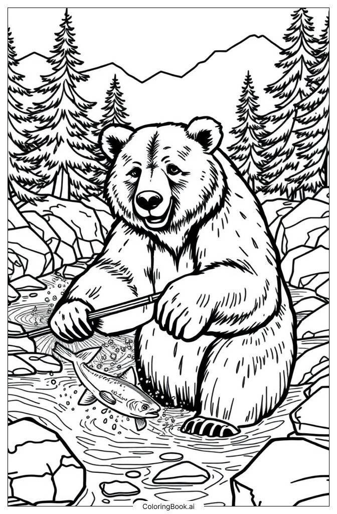  Brown Bear Coloring Page 