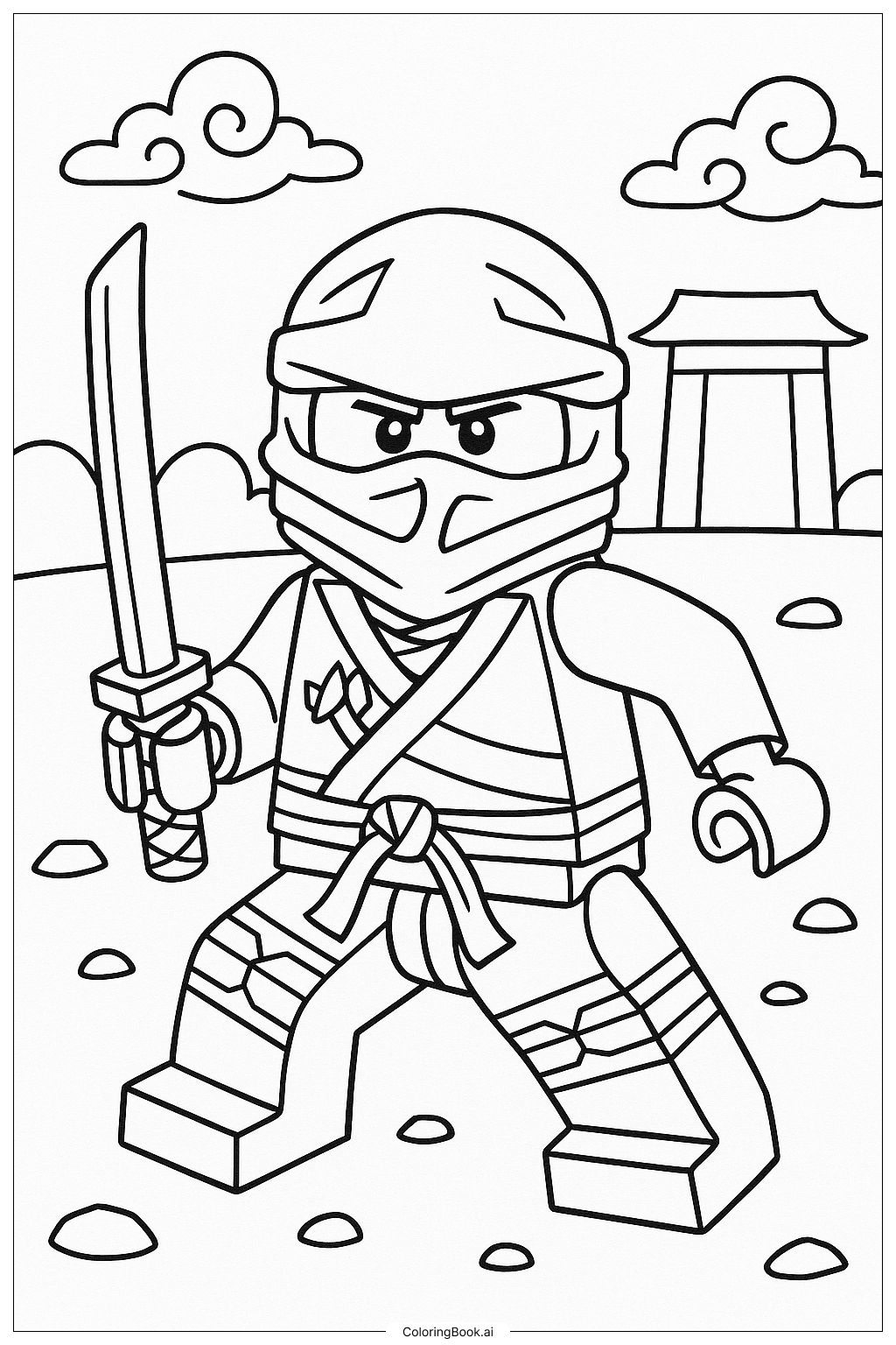  Green Ninja Lloyd From Ninjago Ausmalseite 