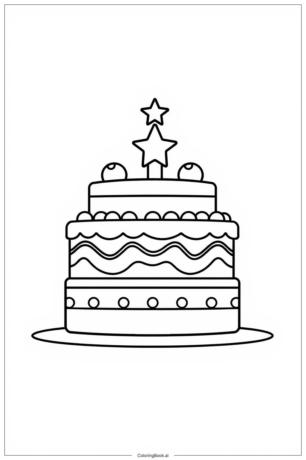  Ultimate Party Cake Collection Coloring Page 