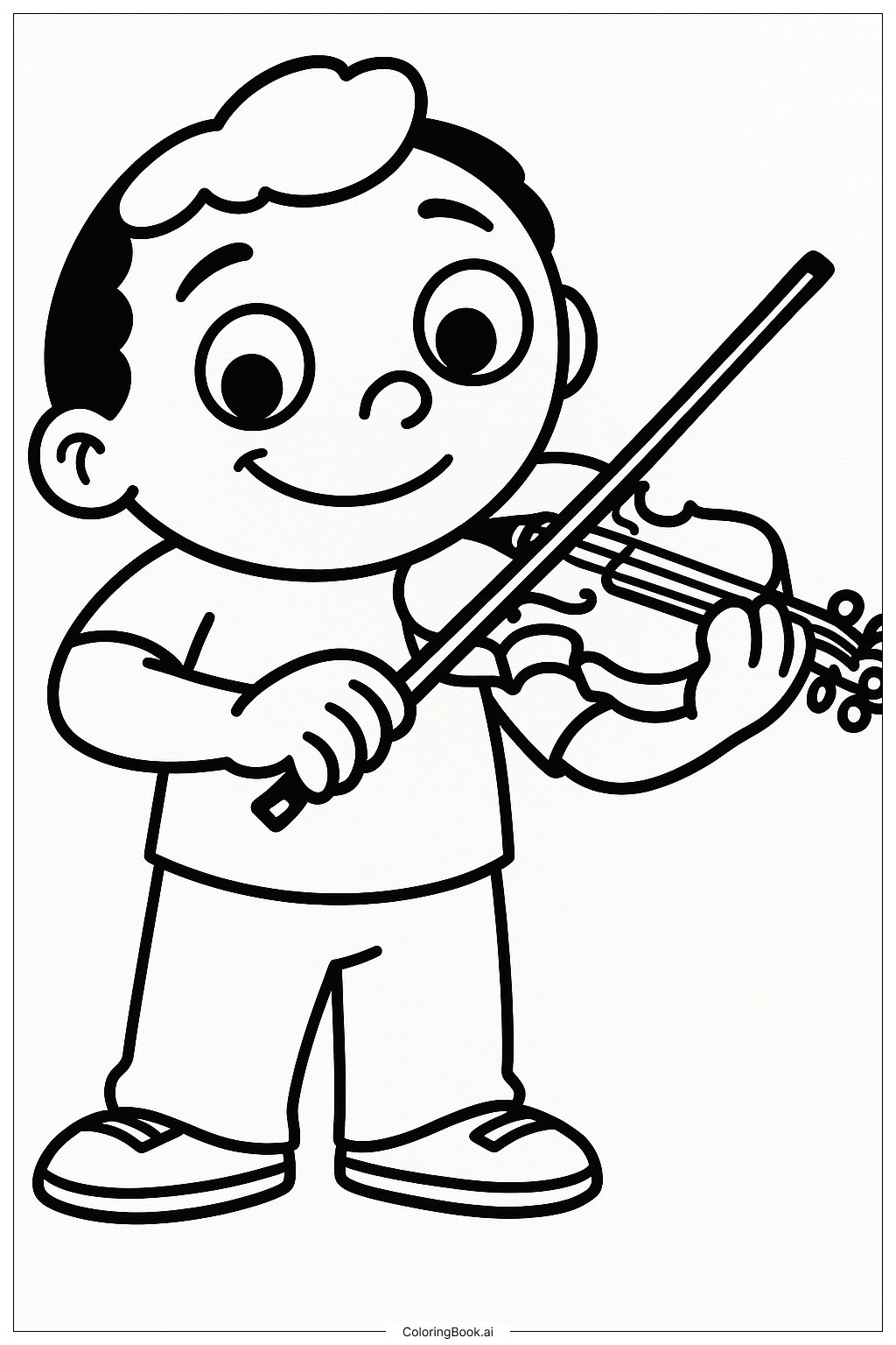 Little Einsteins Quincy spielt Geige Ausmalseite