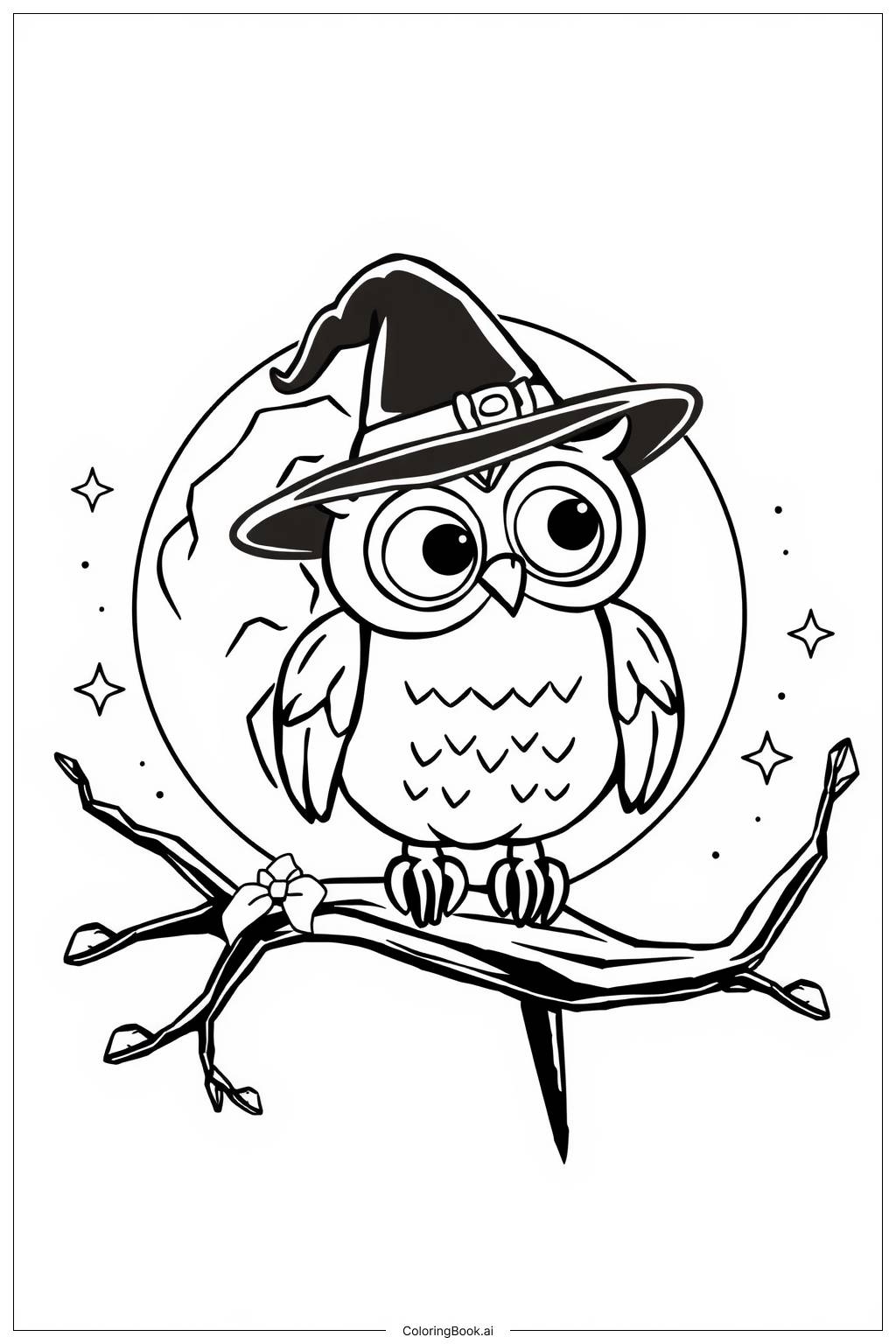  Halloween Owl Coloring Page 