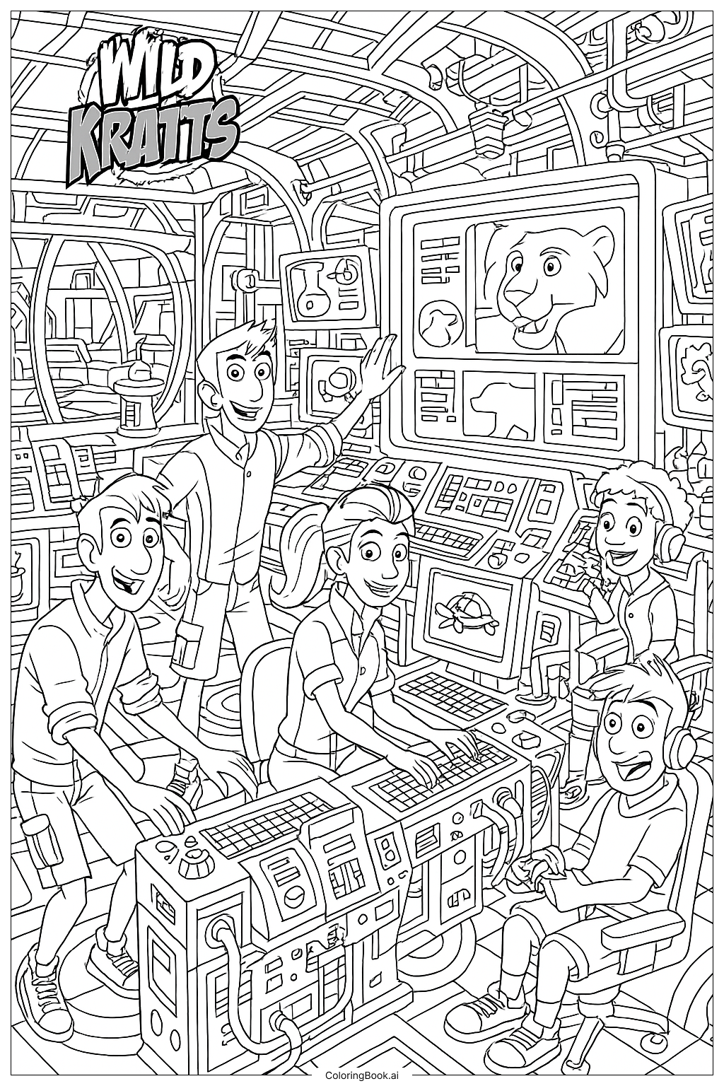 Wild Kratts Inside The Tortuga HQ Control Room
