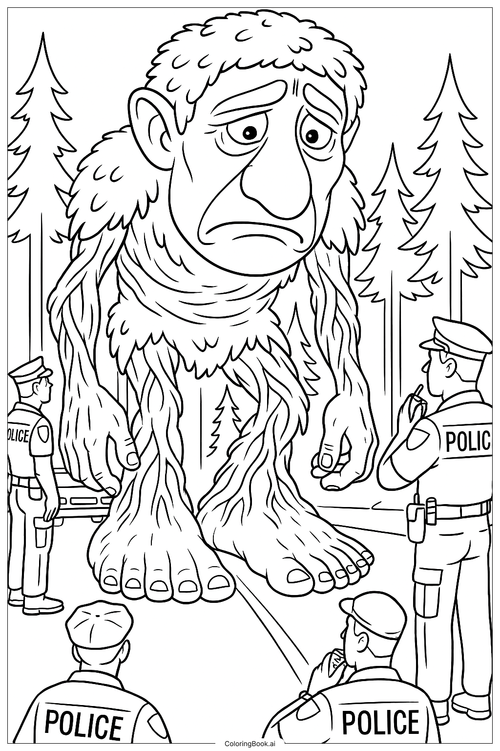  Brr Brr Patapim Caught by Police Coloring Page 