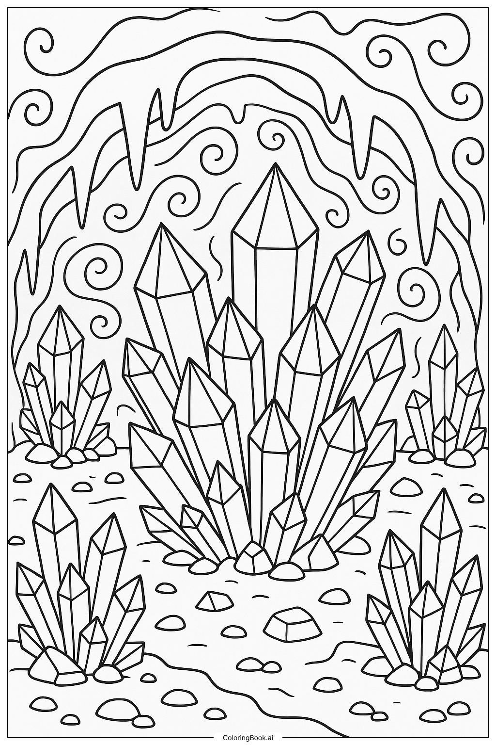  Trang tô màu Hang Động Pha Lê Ảo Diệu 