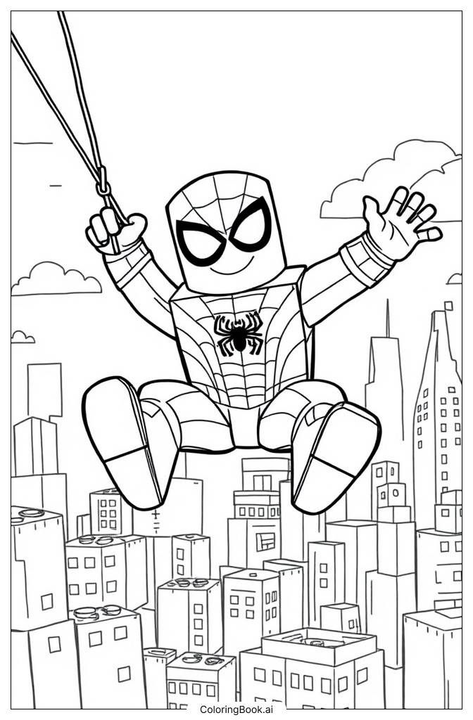  Roblox Spider-Man Coloring Page 