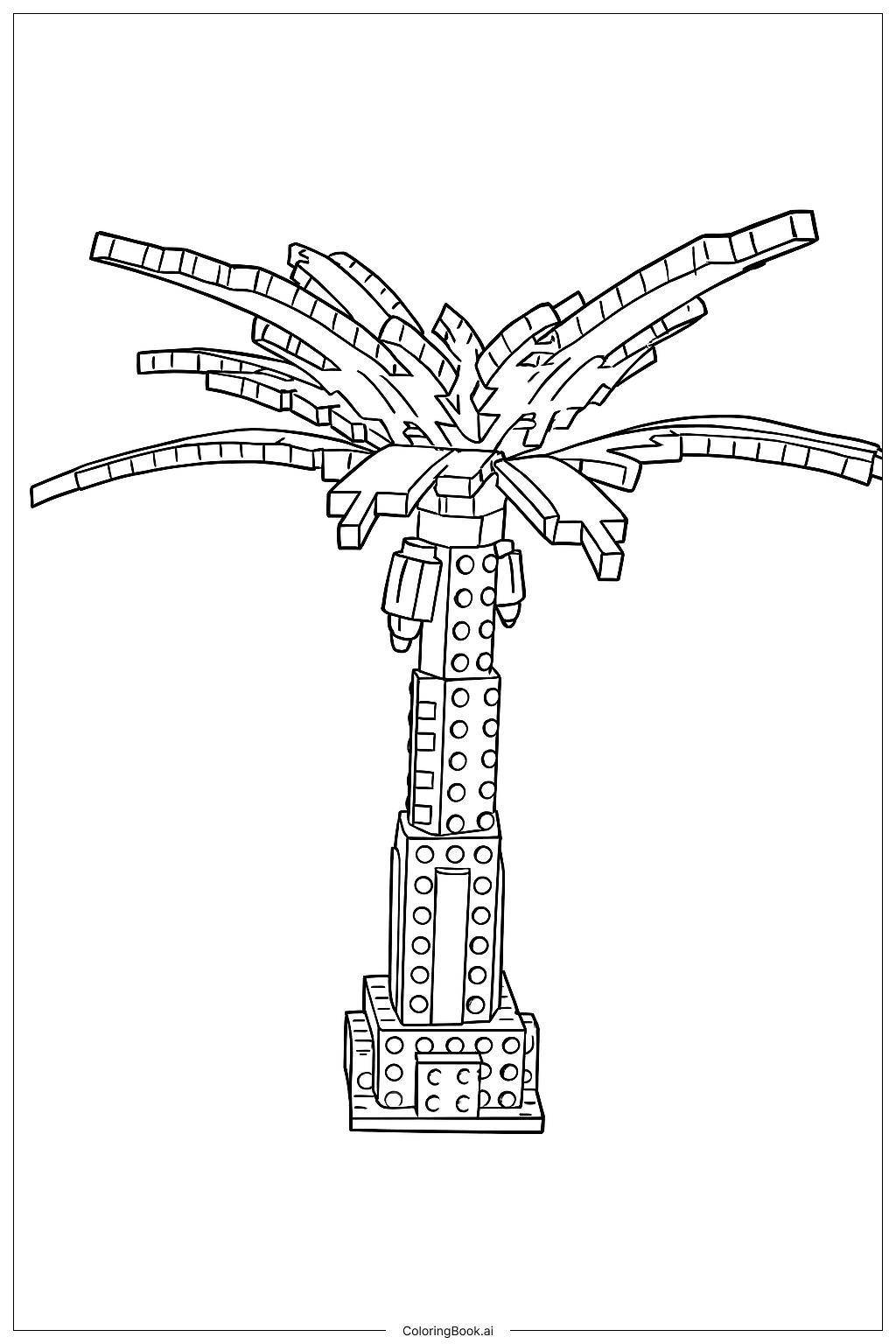 Página para colorear de Árbol de Papaya