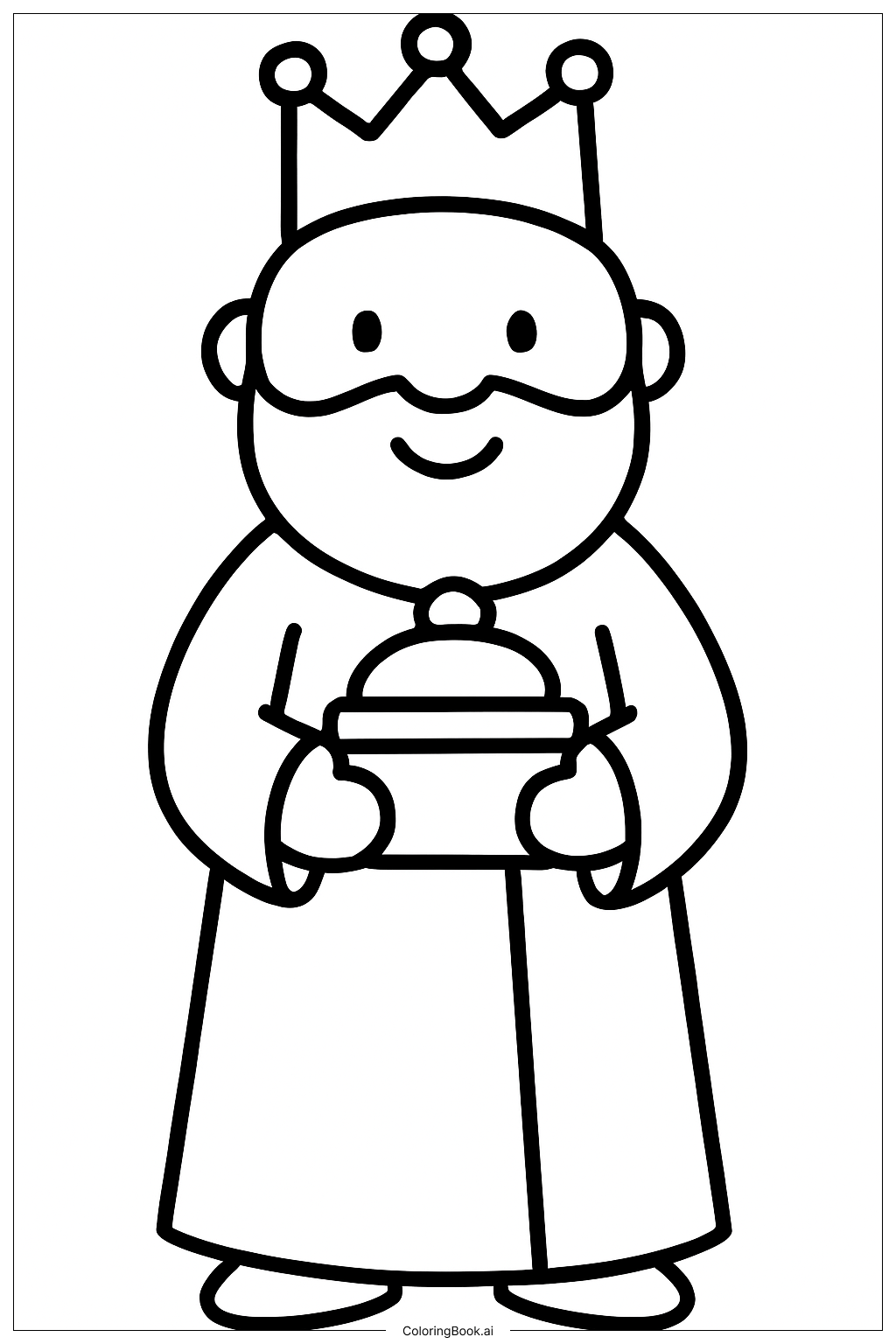  Ein weiser Mann für die Geburt Ausmalseite 