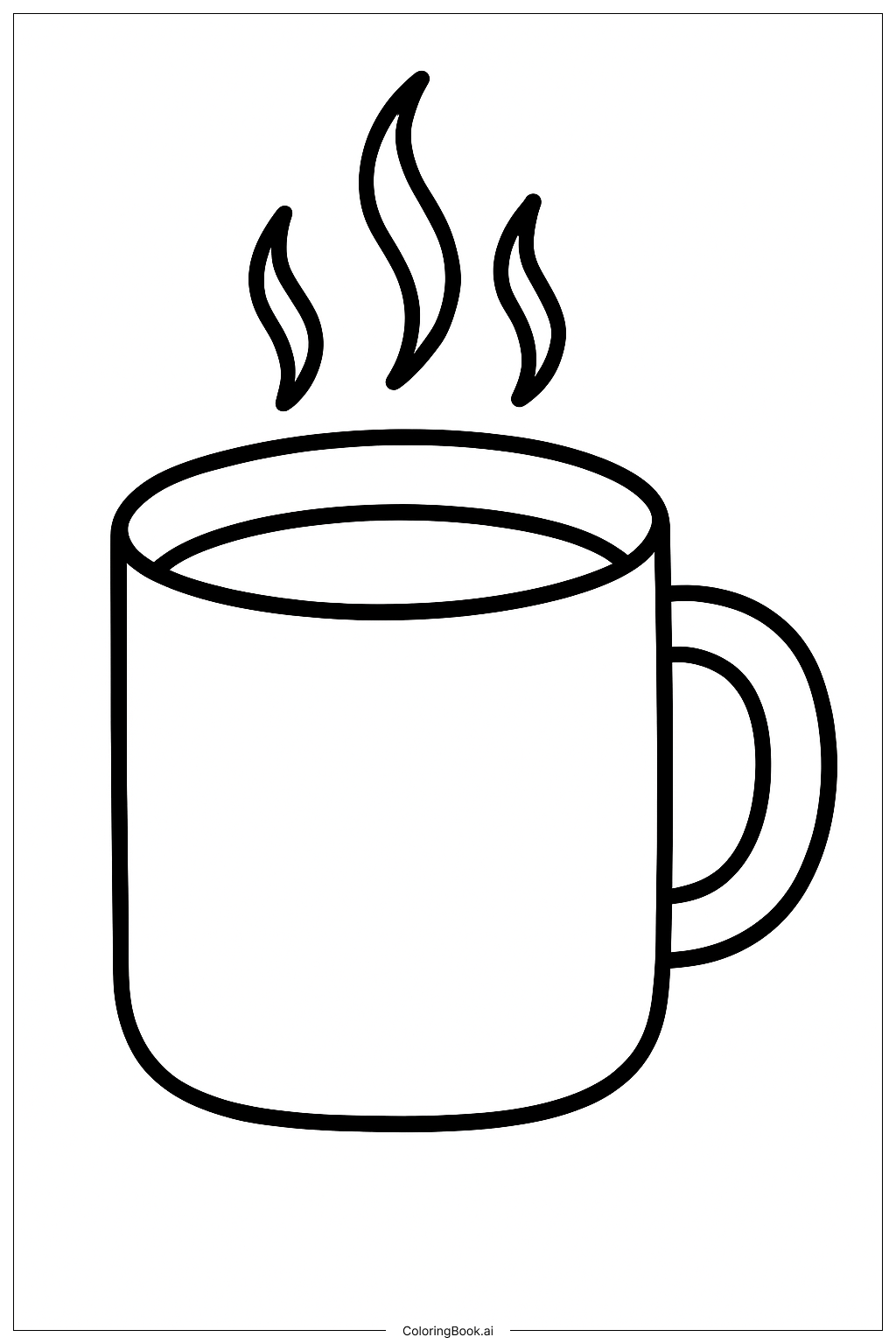  눈 오는 날 핫초코 색칠공부 페이지 