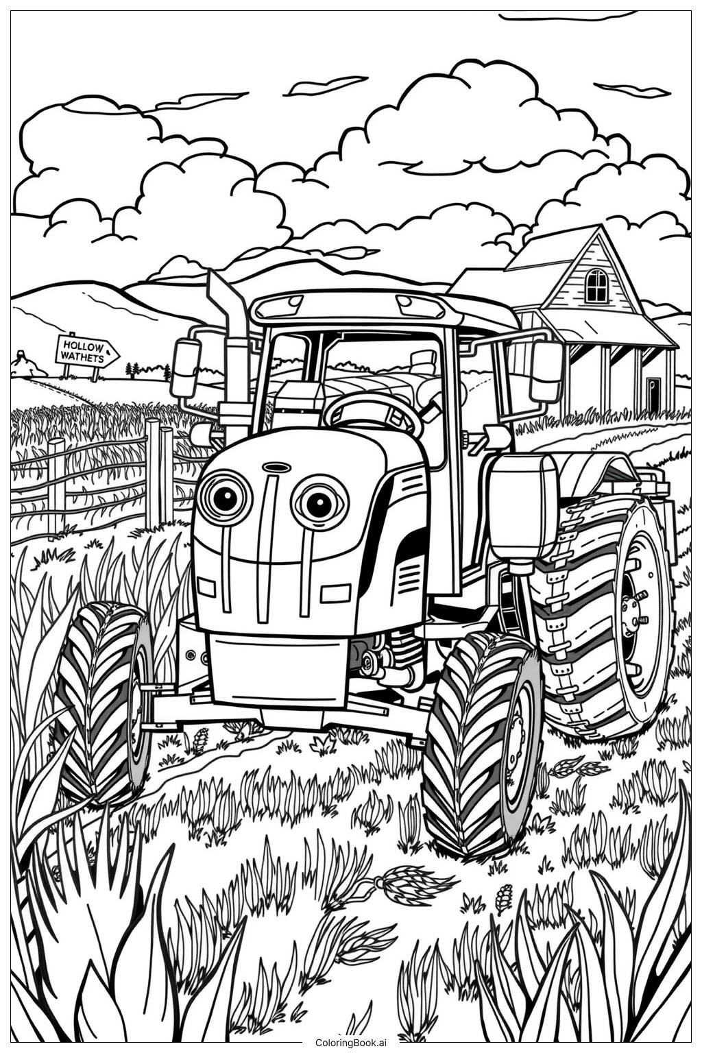  Otis The Tractor Helps Coloring Page 