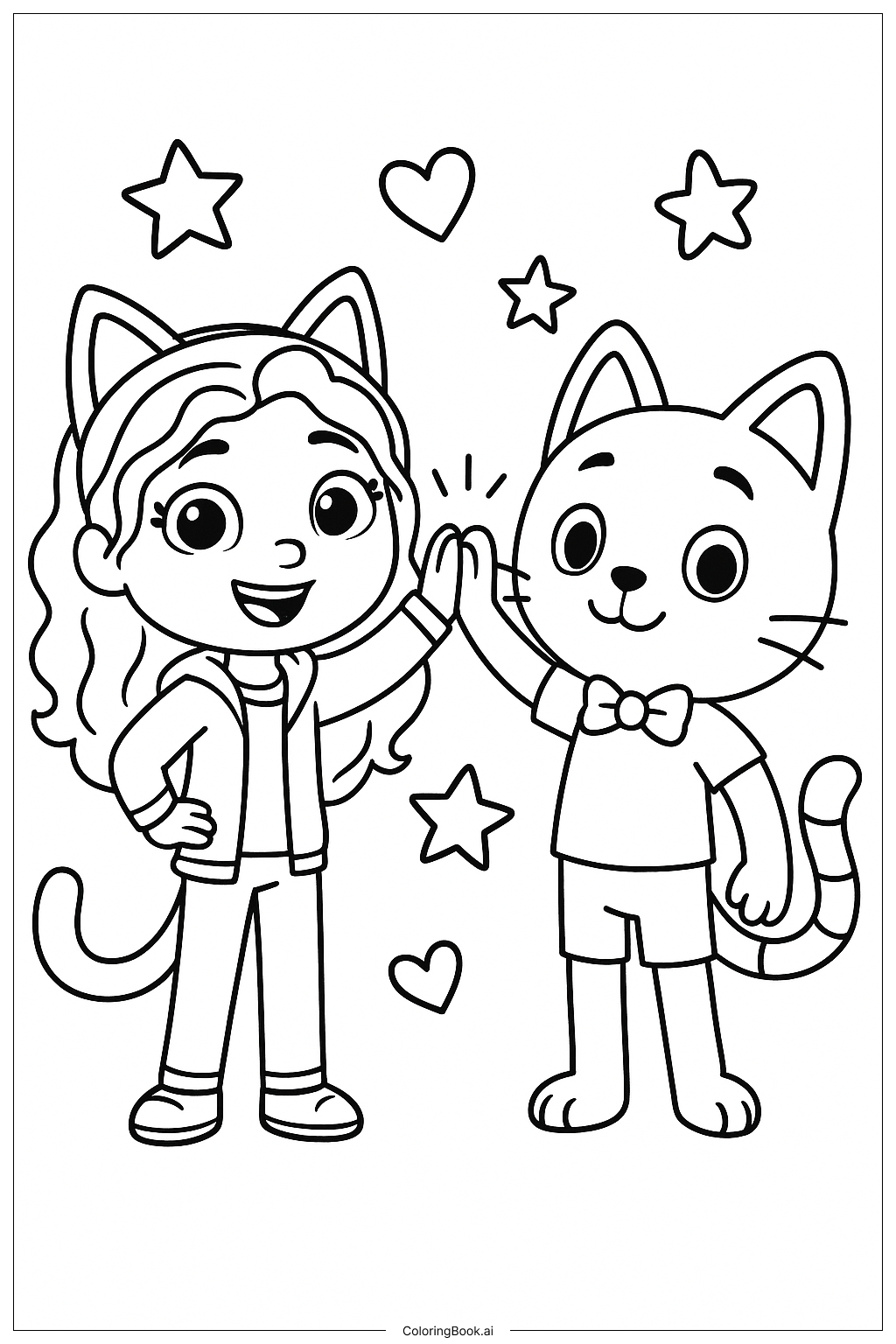 Gabby Cat And Pandy Paws High Five