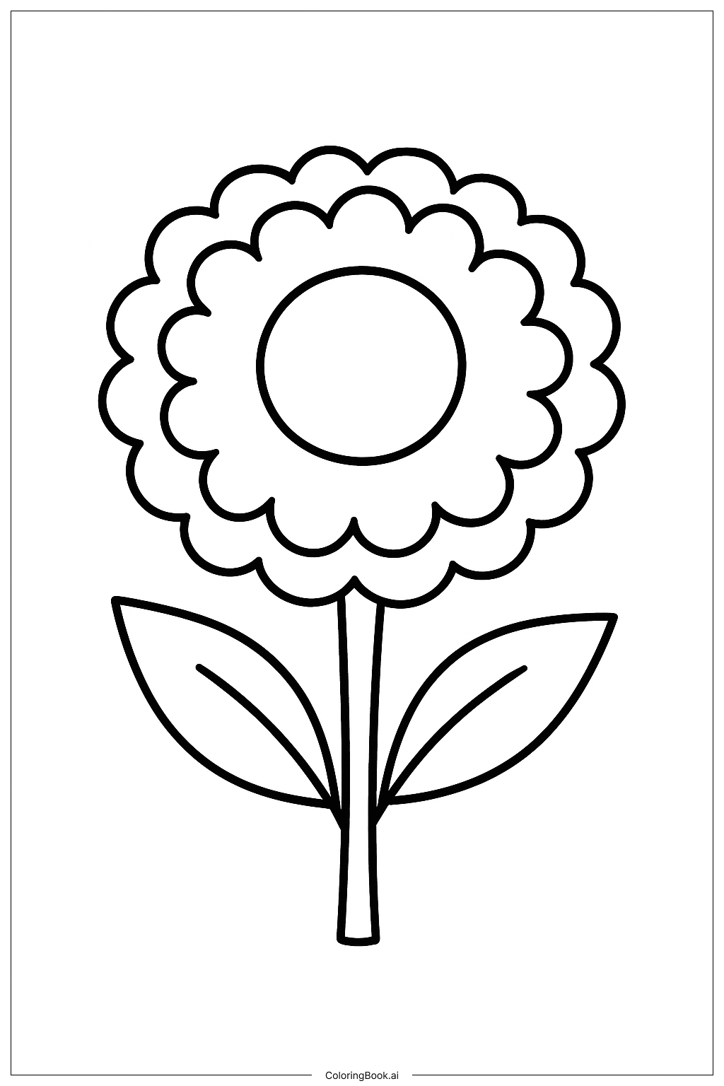  Einfache Blumen für den Hispanic Heritage Month Ausmalseite 
