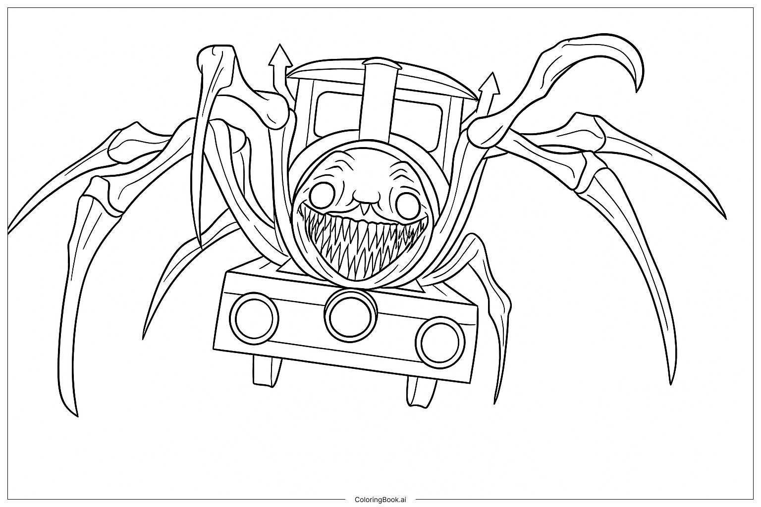 Página para colorear de Choo Choo Charles